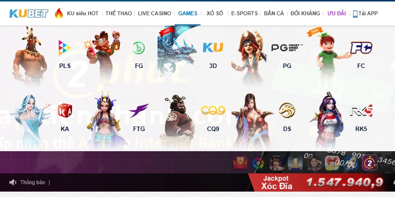 Sảnh Games đa dạng hình thức cá cược